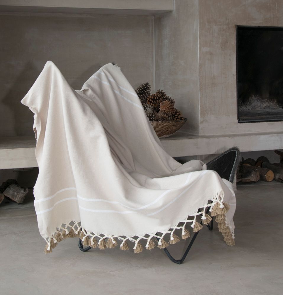 Throw blankets - Stockholm tassel throw - FEBRONIE