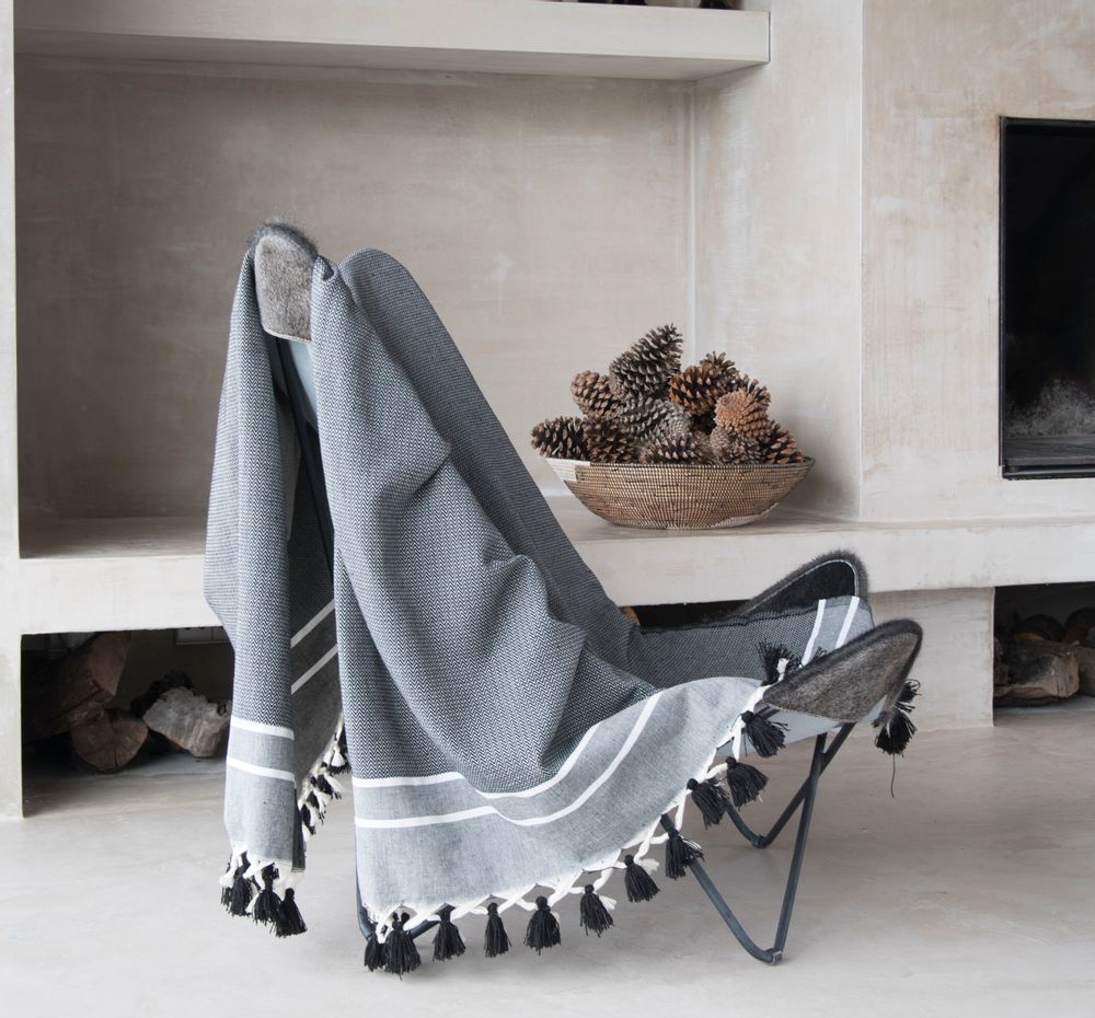 Throw blankets - Stockholm tassel throw - FEBRONIE