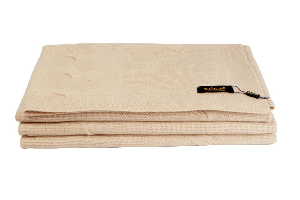 Throw blankets - 100% cashmere knit throw - ERDENET CASHMERE