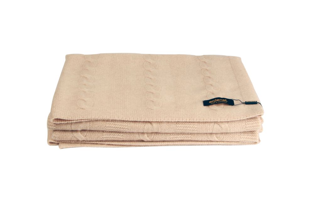 Throw blankets - 100% cashmere knit throw - ERDENET CASHMERE