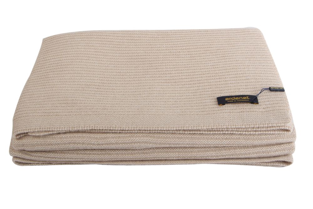 Throw blankets - 100% cashmere knit throw - ERDENET CASHMERE