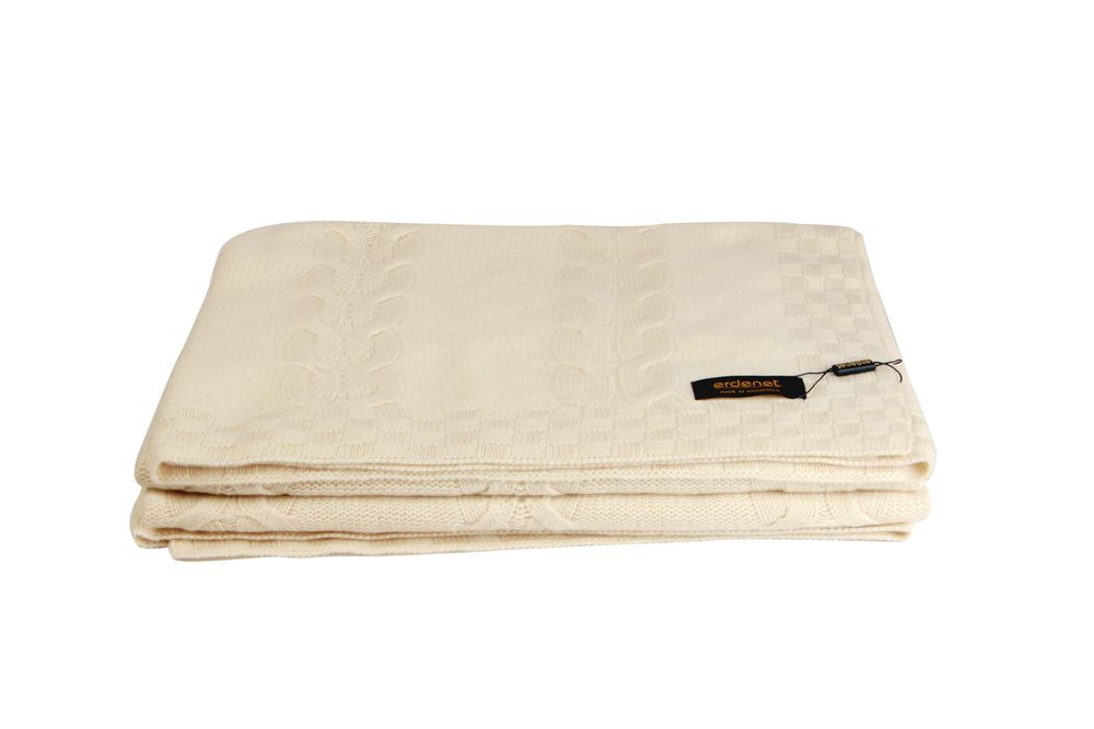 Throw blankets - 100% cashmere knit throw - ERDENET CASHMERE