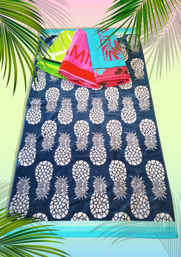 Bath towels - PALAOS Jacquard Beach Towel 86 x 160 cm 440 g/m² - LE COMPTOIR DE LA PLAGE