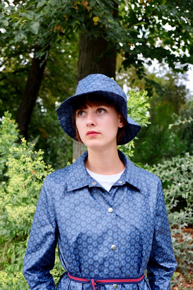 Apparel - Petalstream blueberry bob and raincoat - PETALSTREAM