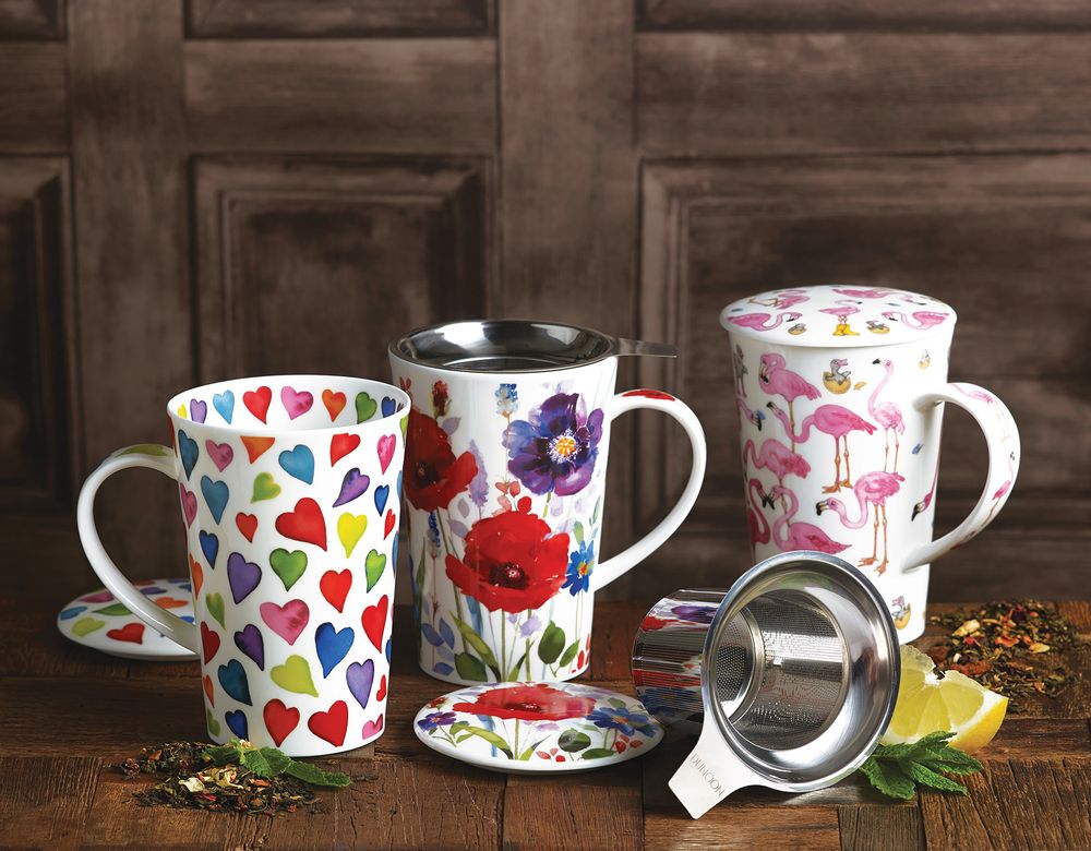 Tasses et mugs - Warm Hearts, Wild Garden and Flamboyance on Shetland and Shetland Infuser shapes - DUNOON