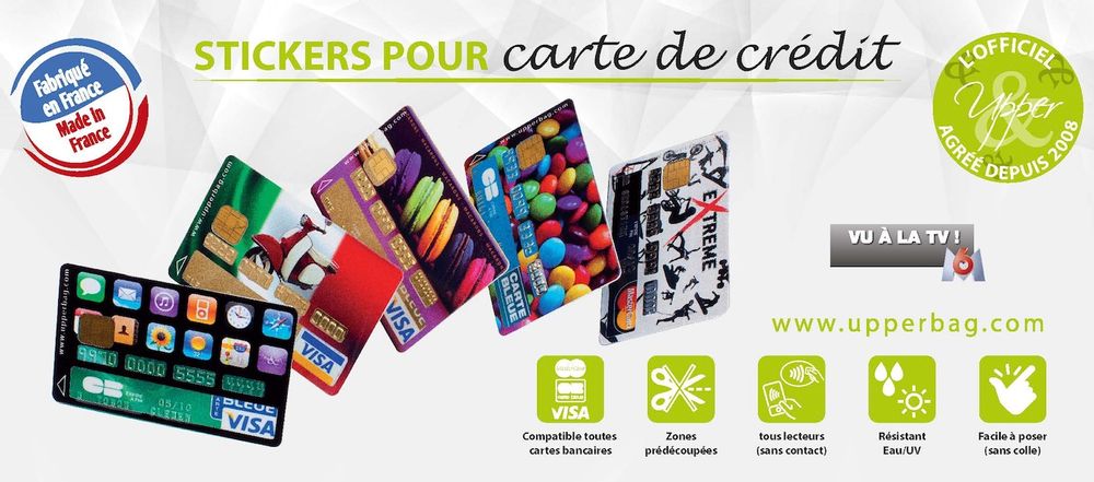 Cadeaux - Stickers pour carte de credit - UPPER & CO - FRENCHLINE
