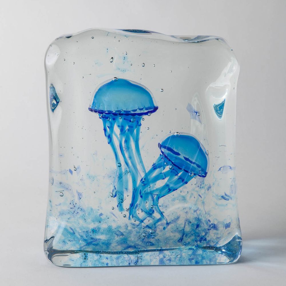 Art glass - Jellyfish Murano glass Aquarium - WAVE MURANO GLASS