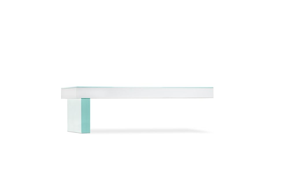 Benches for hospitalities & contracts - Glass Architectural Bench SBALZO Glass - VETROGIARDINI