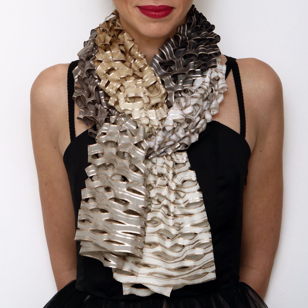 Rideaux et voilages - "ORIGAMI", Foulard en Soie, Rideau en Coton Bio - KEIKO KUROISHI