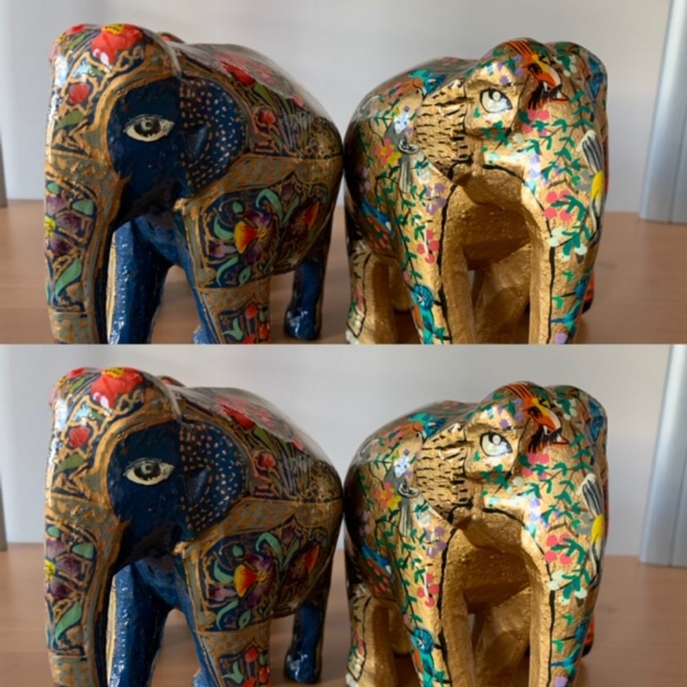 Decorative objects - Elephant in papier mache. - PECHAAN