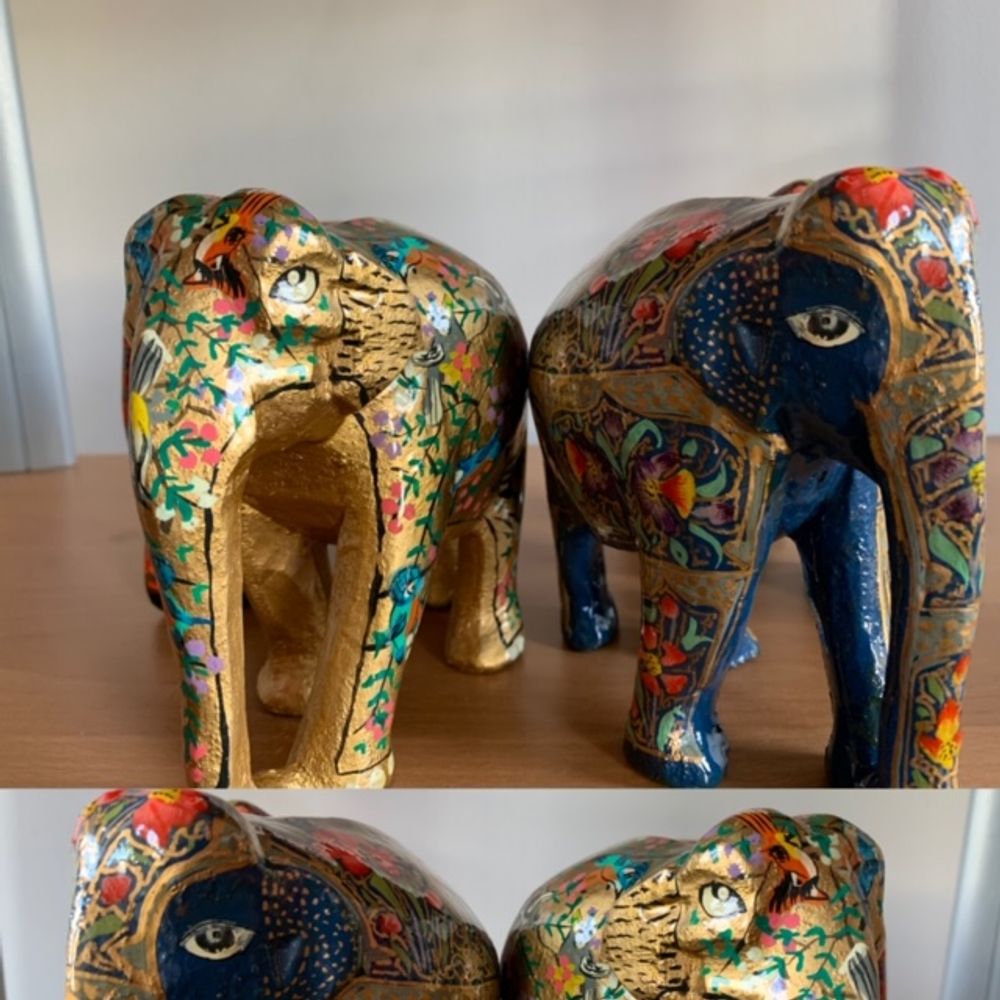 Decorative objects - Elephant in papier mache. - PECHAAN