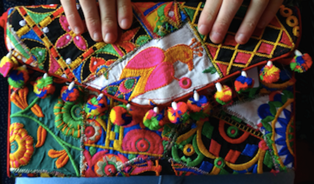 Clutches - Embroidered flower pouch - PECHAAN