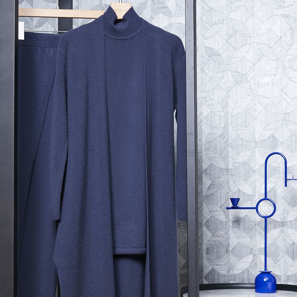 Homewear - Cashmere knitted long cardigan - SANDRIVER MONGOLIAN CASHMERE