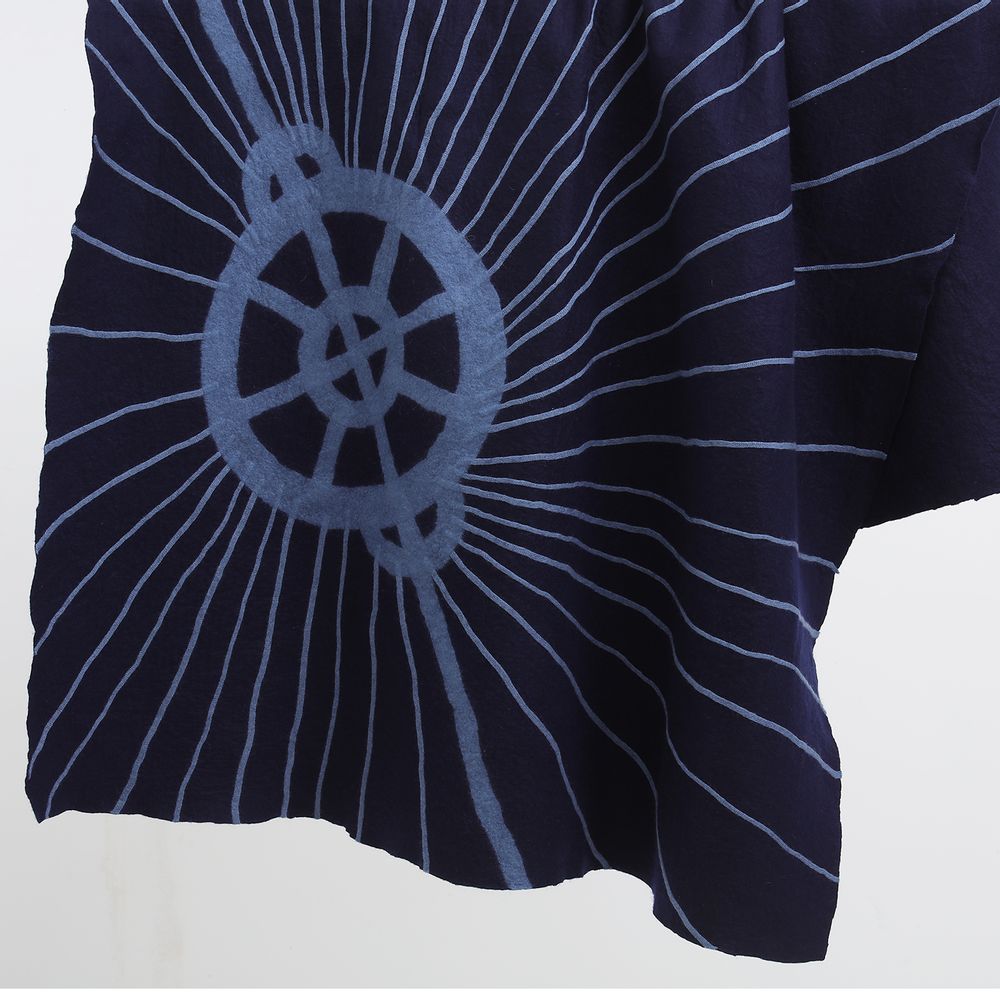 Throw blankets - SKY DOME cashmere and silk felt blanket - SANDRIVER MONGOLIAN CASHMERE