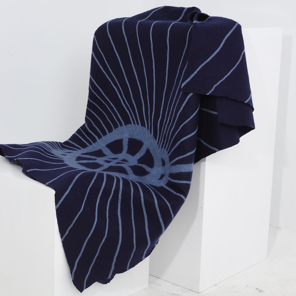 Throw blankets - SKY DOME cashmere and silk felt blanket - SANDRIVER MONGOLIAN CASHMERE