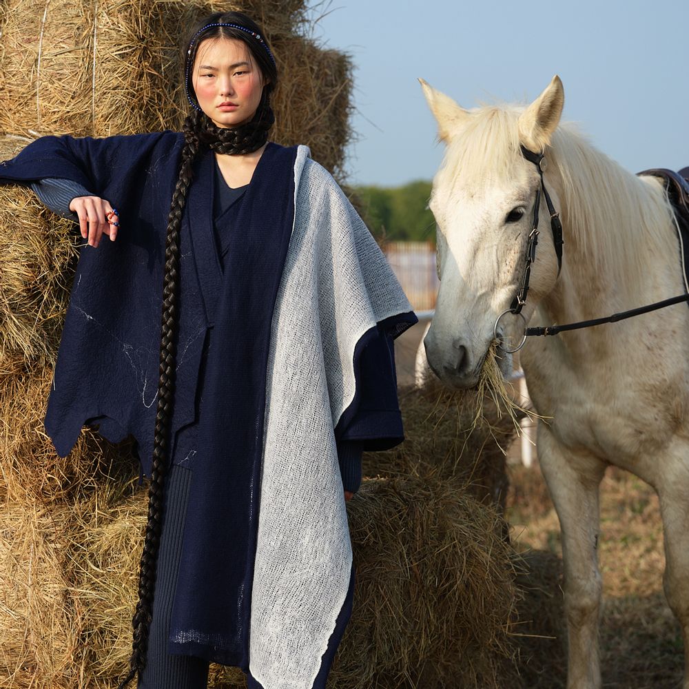 Foulards et écharpes - Châle en cachemire tricoté SPECTRUM - SANDRIVER MONGOLIAN CASHMERE