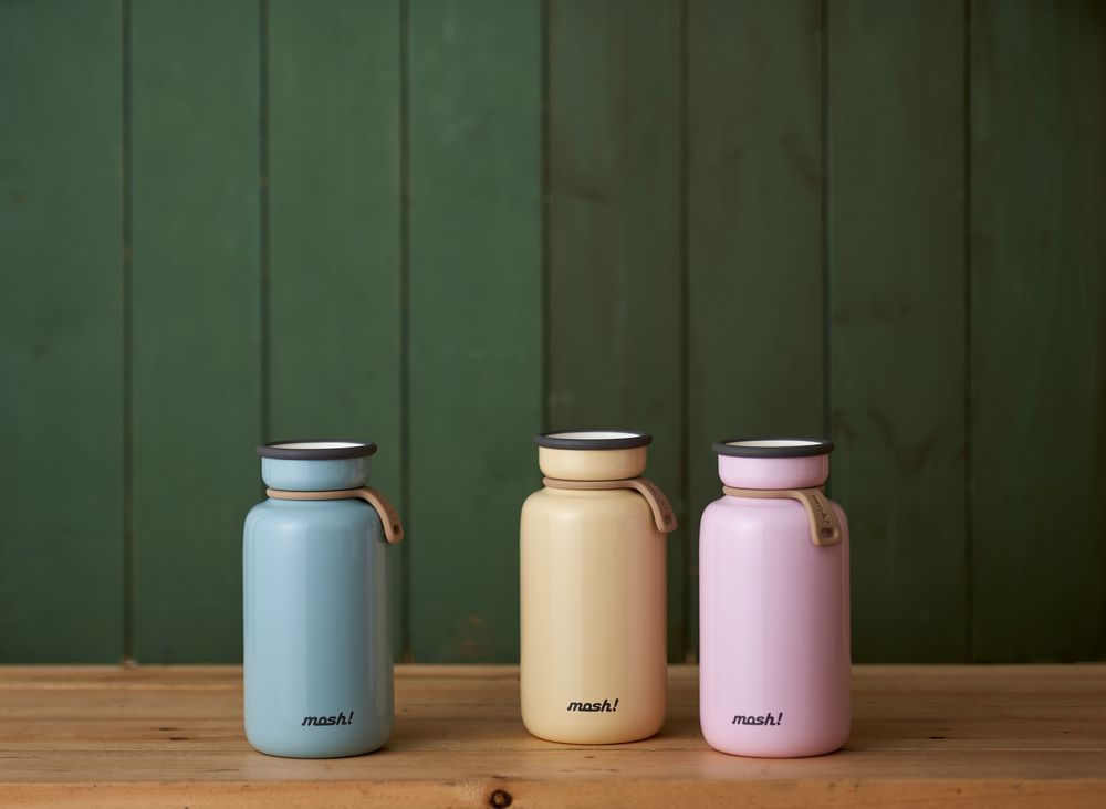 Travel accessories - 330 ml insulated stainless steel bottle - Bottle Latte/Mosh collection! - ABINGPLUS