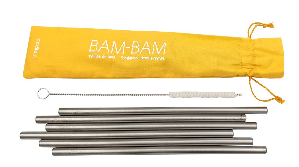 Assiettes de réception - Pailles en inox BAM-BAM - COOKUT