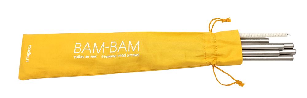 Assiettes de réception - Pailles en inox BAM-BAM - COOKUT