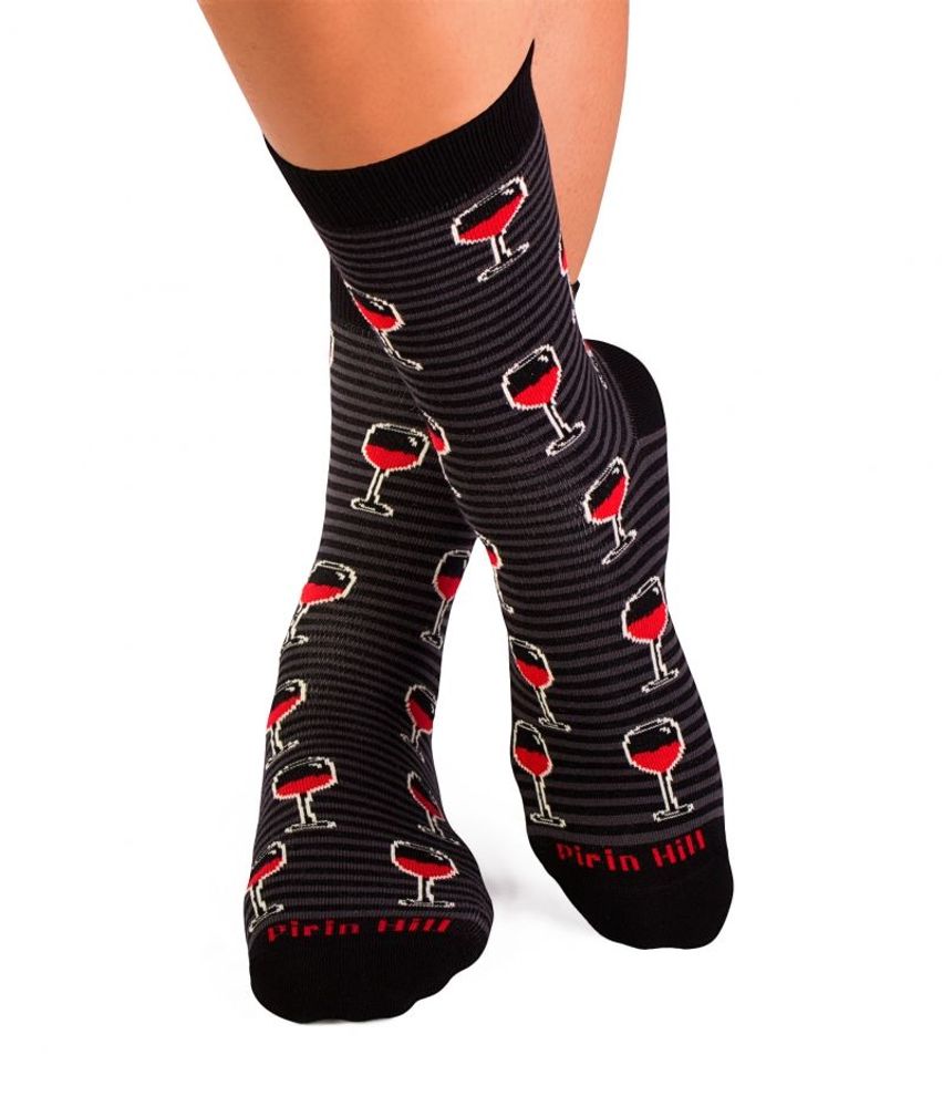 Socks - Wine Glasses Socks - PIRIN HILL