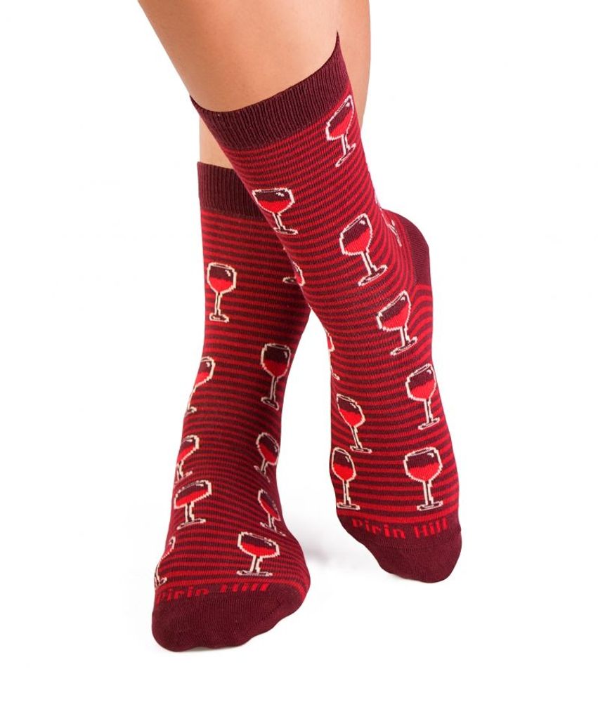 Socks - Wine Glasses Socks - PIRIN HILL