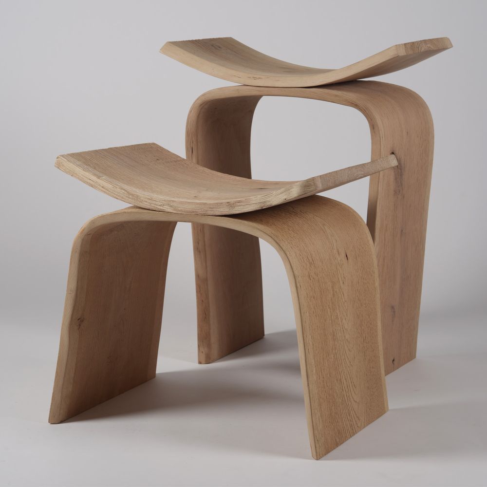Stools - MINIMAL stools - Solid oak - JOE SAYEGH PARIS