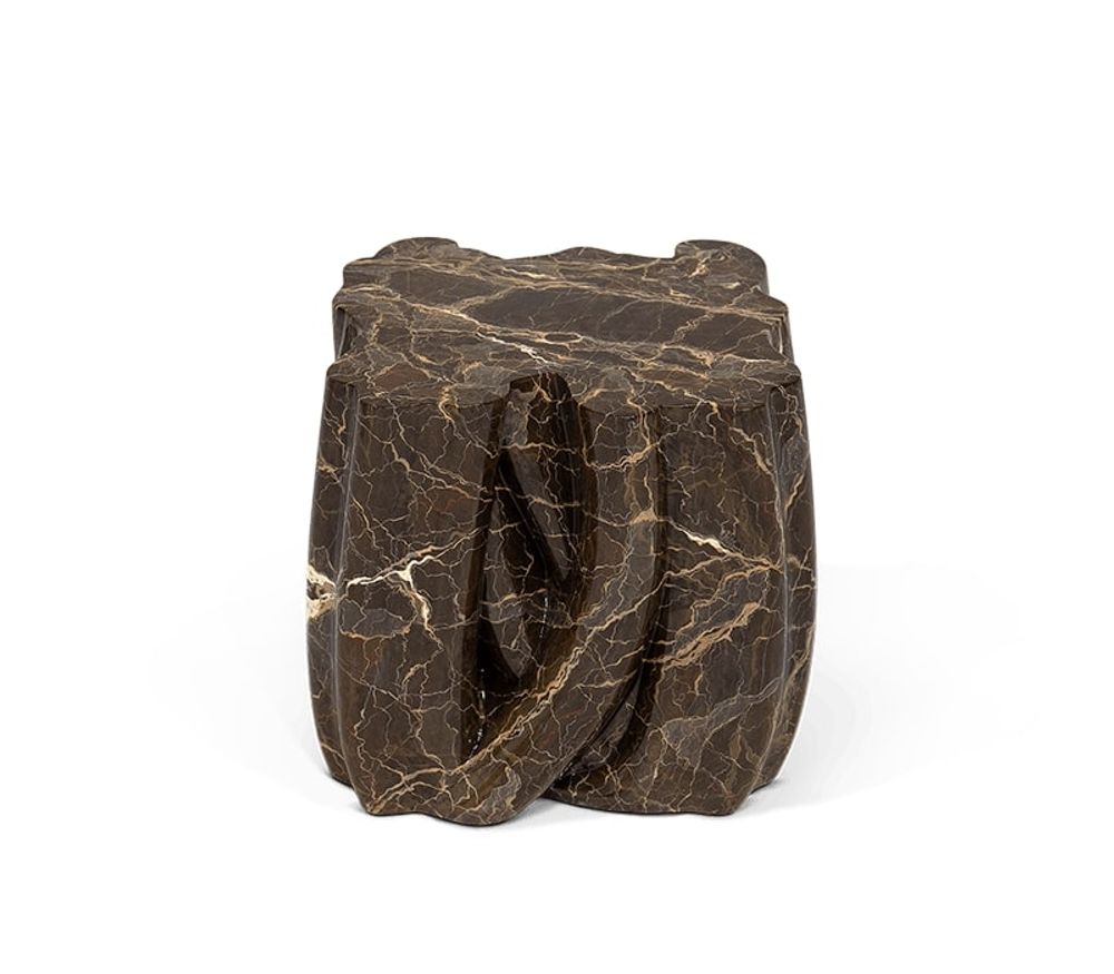 Dining Tables - MONOCHROME FAUX-MARBLE Side Table - BOCA DO LOBO