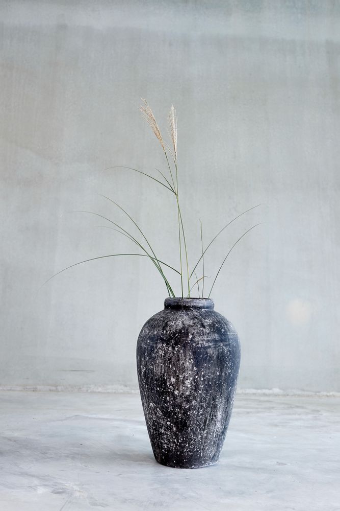 Décorations florales - Vase de sol D29 H45 Ant. Gris - LAUVRING