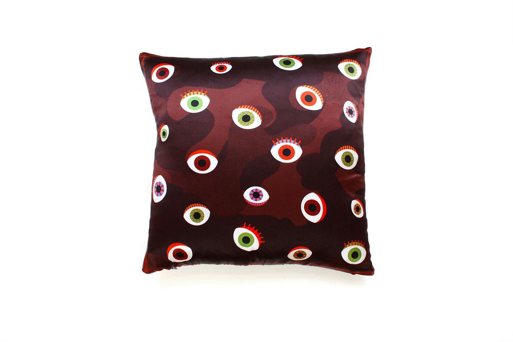 Fabric cushions - EYE silk cushion - MY FRIEND PACO