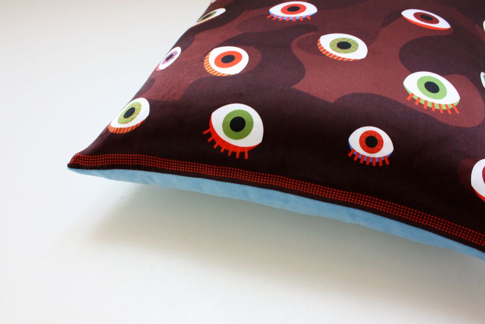 Fabric cushions - EYE silk cushion - MY FRIEND PACO