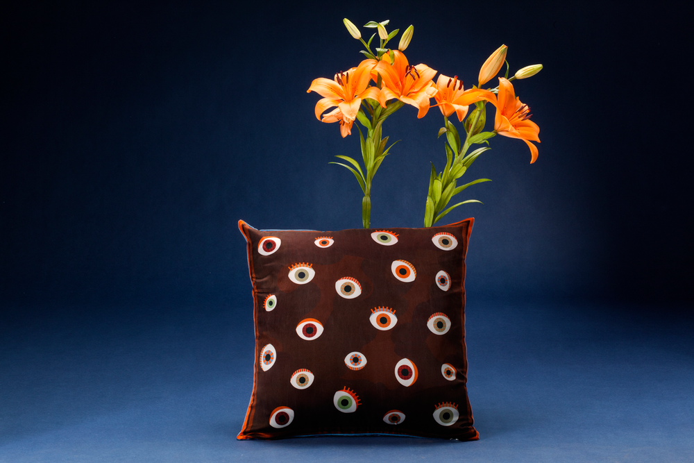 Fabric cushions - EYE silk cushion - MY FRIEND PACO
