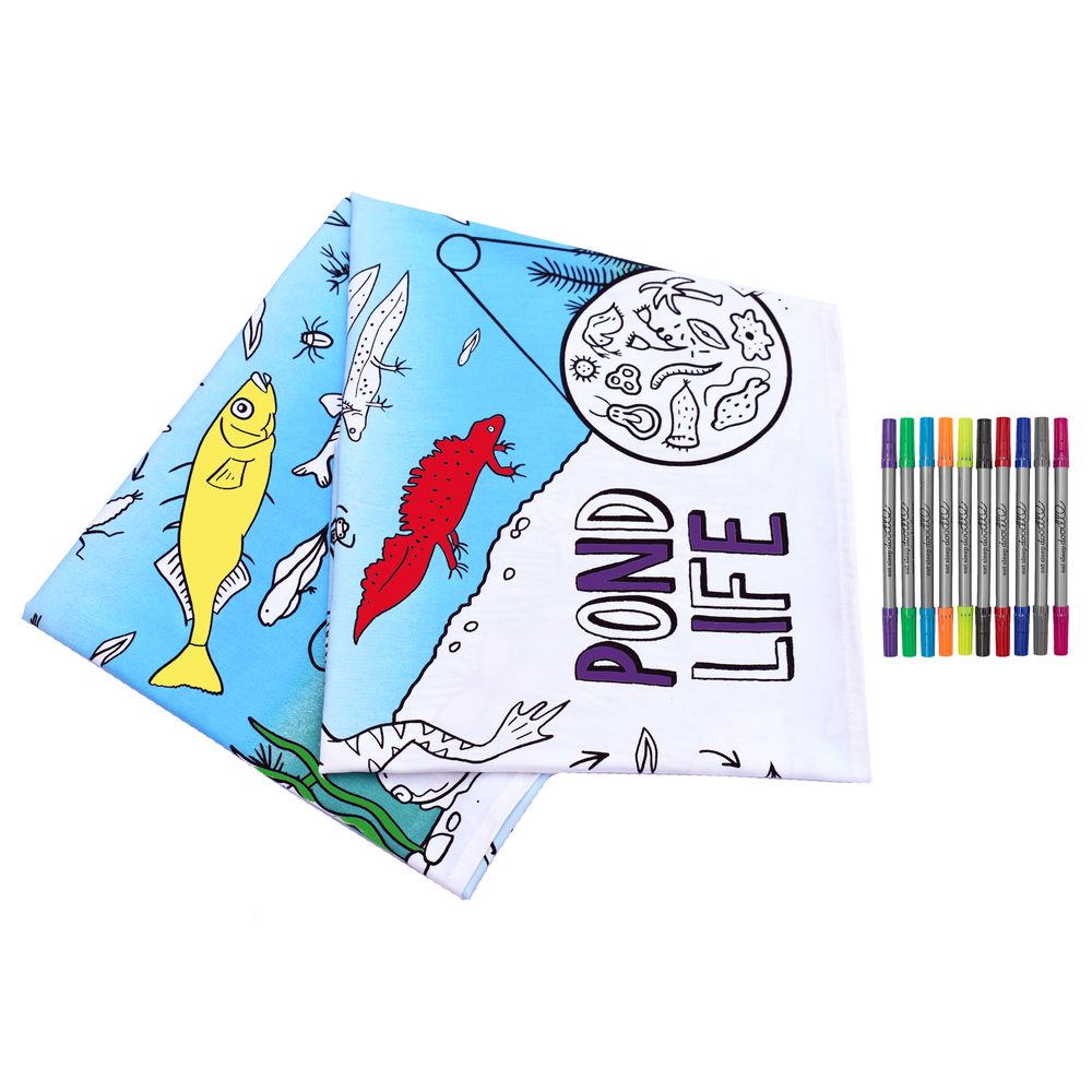 Table cloths - colour & learn pond life tablecloth. - EATSLEEPDOODLE