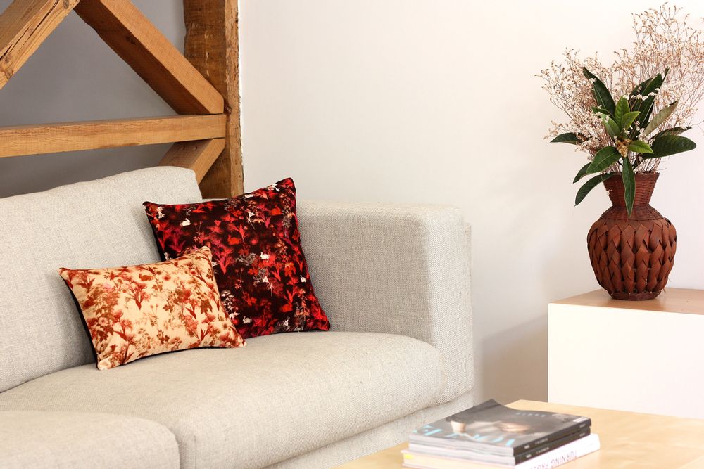 Fabric cushions - MAGICAL BUNNY velvet cushion - MY FRIEND PACO