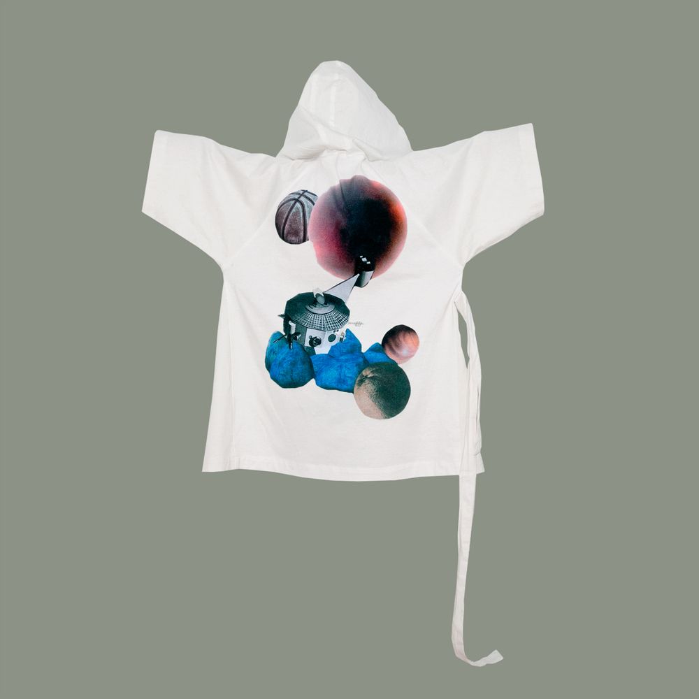 Homewear - Peignoir enfant en coton bio - collages imprimés - MAROOMS