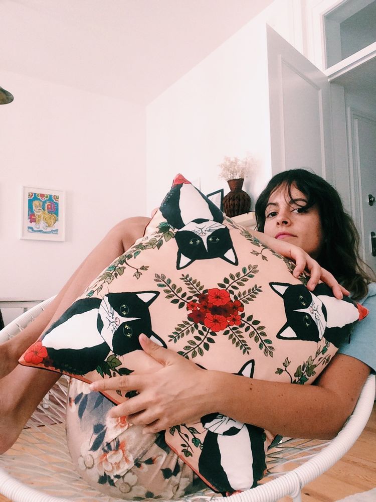 Fabric cushions - CLEO Silk cushion - MY FRIEND PACO