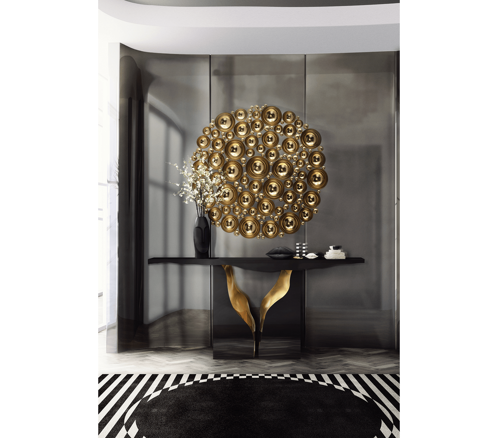 Console table - Lapiaz Black Console Table - COVET HOUSE