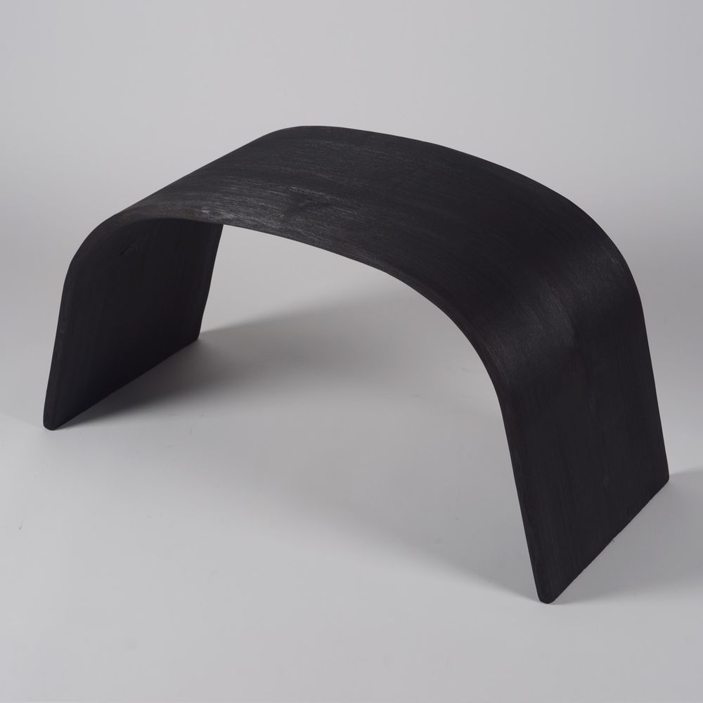 Tabourets - Tabourets MINIMAL - Shougi (bois brûlé) - JOE SAYEGH PARIS