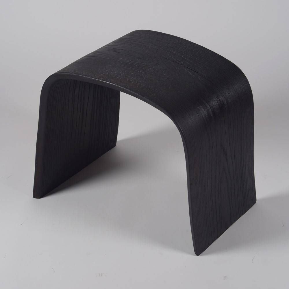 Tabourets - Tabourets MINIMAL - Shougi (bois brûlé) - JOE SAYEGH PARIS