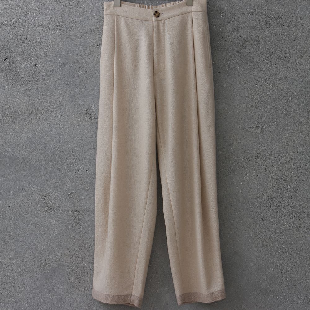 Apparel - NATUREL undyed cashmere pants - SANDRIVER MONGOLIAN CASHMERE