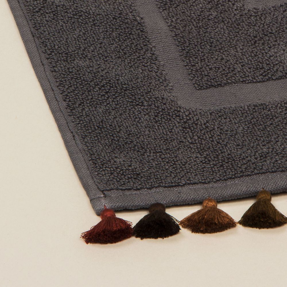 Other bath linens - Dark grey towels with pompons - MIA ZIA
