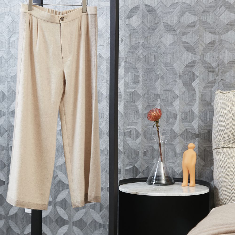 Apparel - NATUREL undyed cashmere pants - Men - SANDRIVER MONGOLIAN CASHMERE