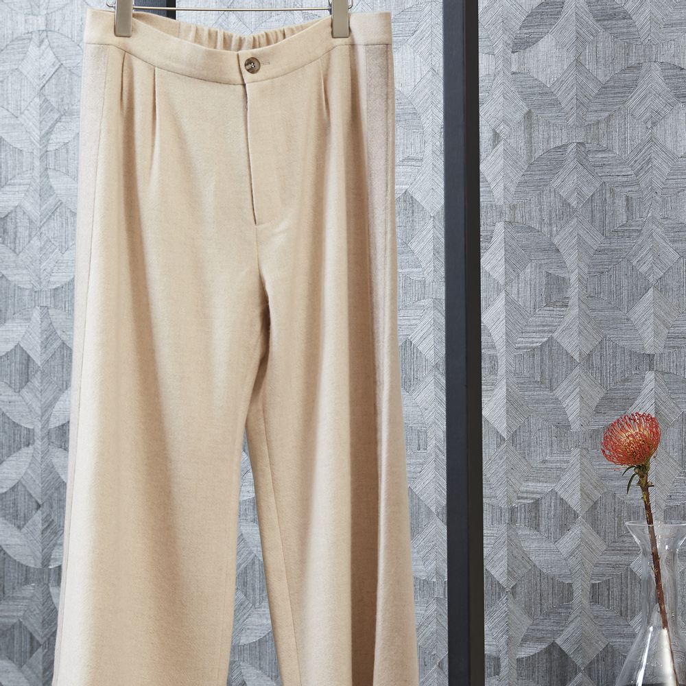 Apparel - NATUREL undyed cashmere pants - Men - SANDRIVER MONGOLIAN CASHMERE