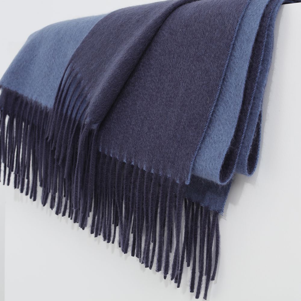 Scarves - Double-sided ripple cashmere blanket - SANDRIVER MONGOLIAN CASHMERE