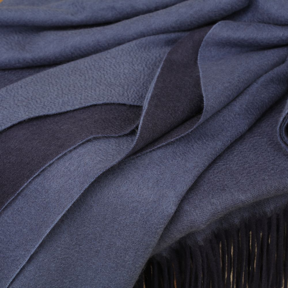 Scarves - Double-sided ripple cashmere blanket - SANDRIVER MONGOLIAN CASHMERE