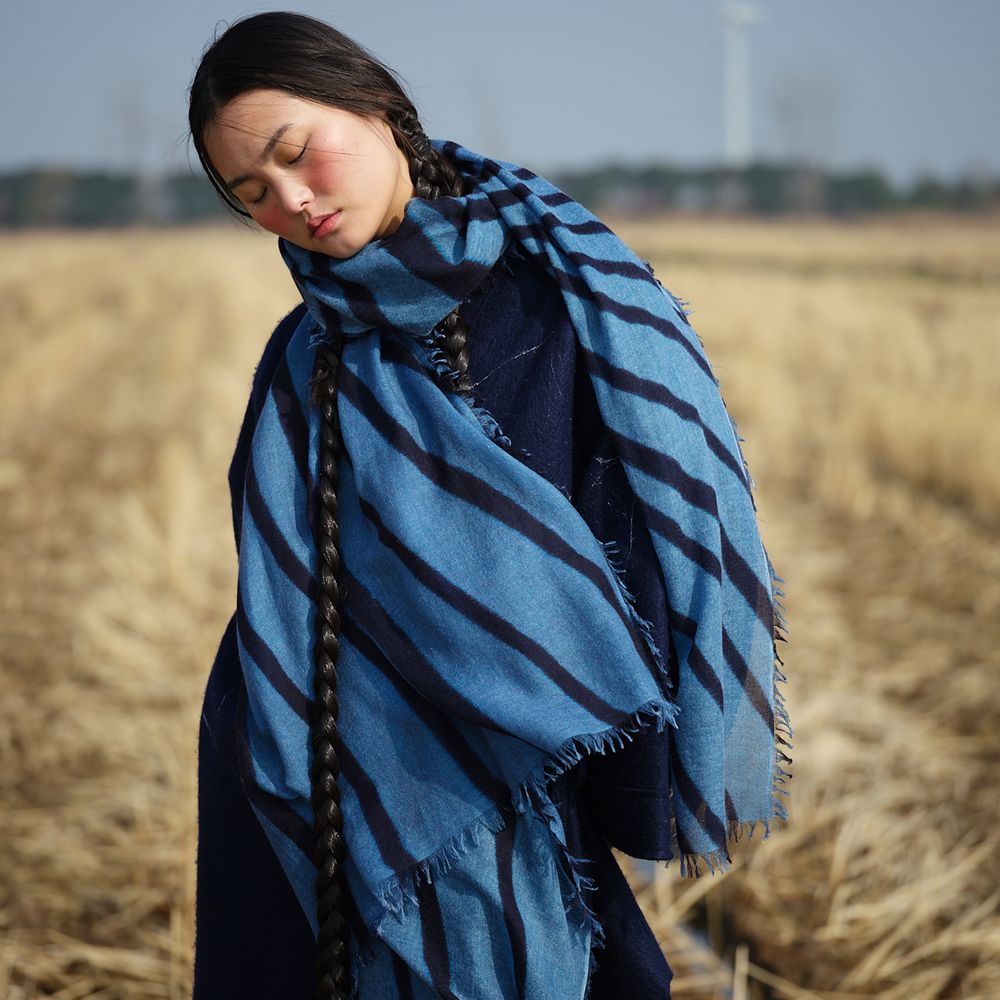 Scarves - Ultra light baby cashmere scarf - print - SANDRIVER MONGOLIAN CASHMERE