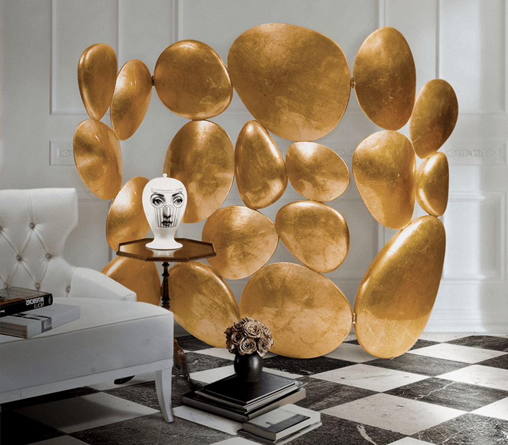 Objets design - Gold Folding Screen - COVET HOUSE
