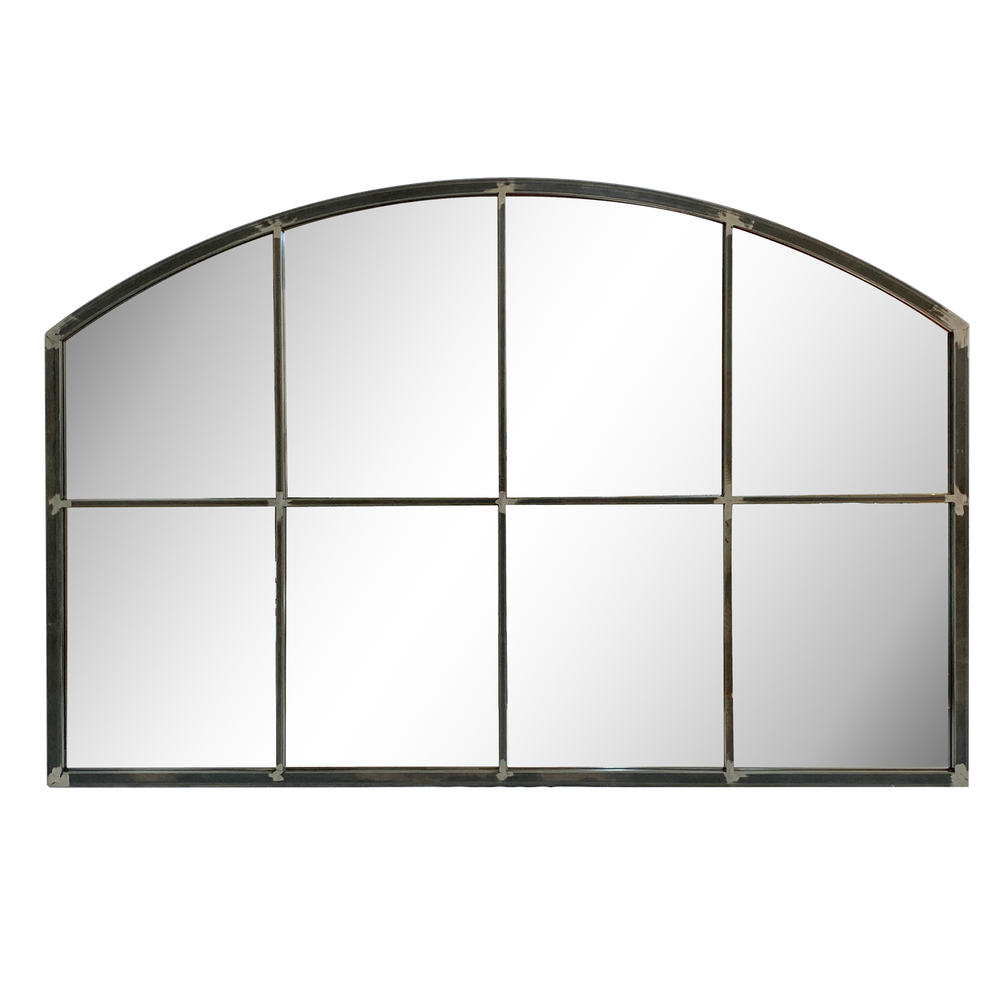 Miroirs - MIROIR INDUSTRIEL ARC NOIR PATINÉ 80X120CM - EMDE