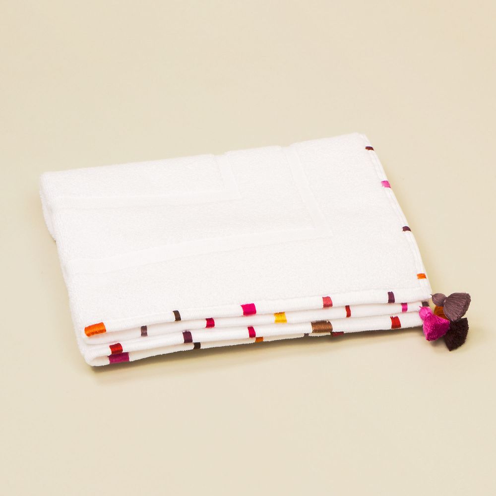Other bath linens - Bath linen in coton with embroideries and pompoms - MIA ZIA