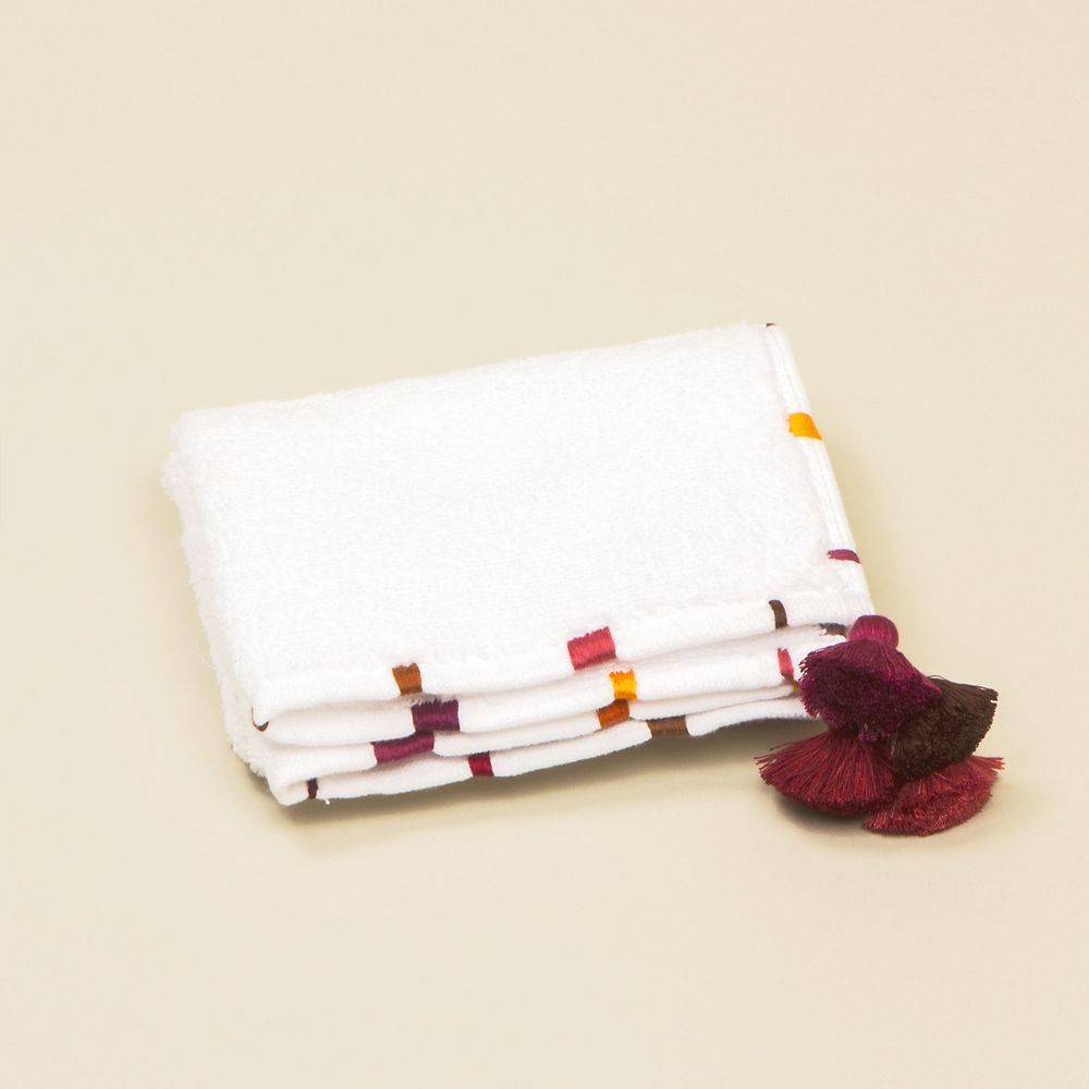 Other bath linens - Bath linen in coton with embroideries and pompoms - MIA ZIA
