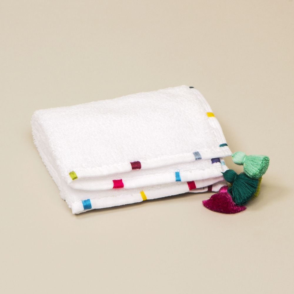 Other bath linens - Bath linen in coton with embroideries and pompoms - MIA ZIA